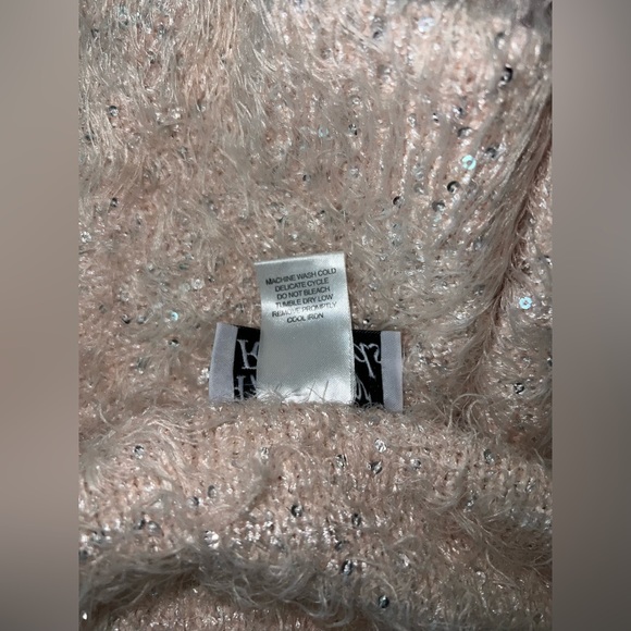 Anthony Richards Soft Sequined Light Pink Sweater - Picture 7 of 7